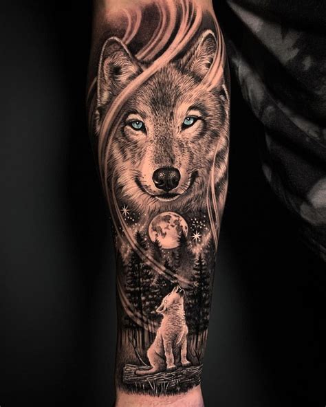 wolf in the woods tattoo|wolf symbol tattoo.